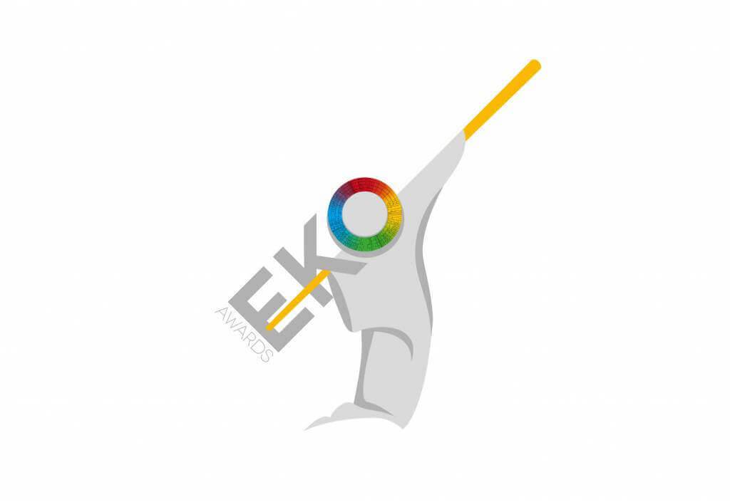 Eko Awards modern contemporary logo with a mosaic effect
